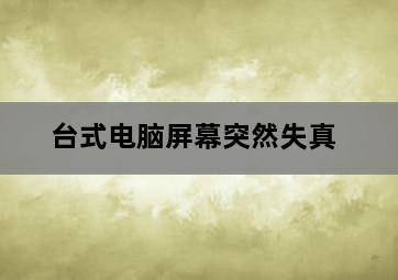 台式电脑屏幕突然失真-图片2